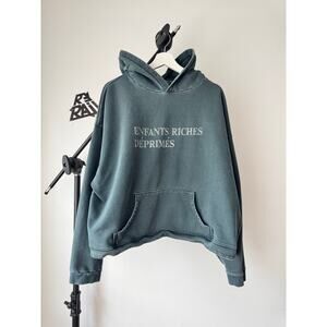 Enfants Riches Deprimes ERD Logo Cropped Hoodie Faded Teal